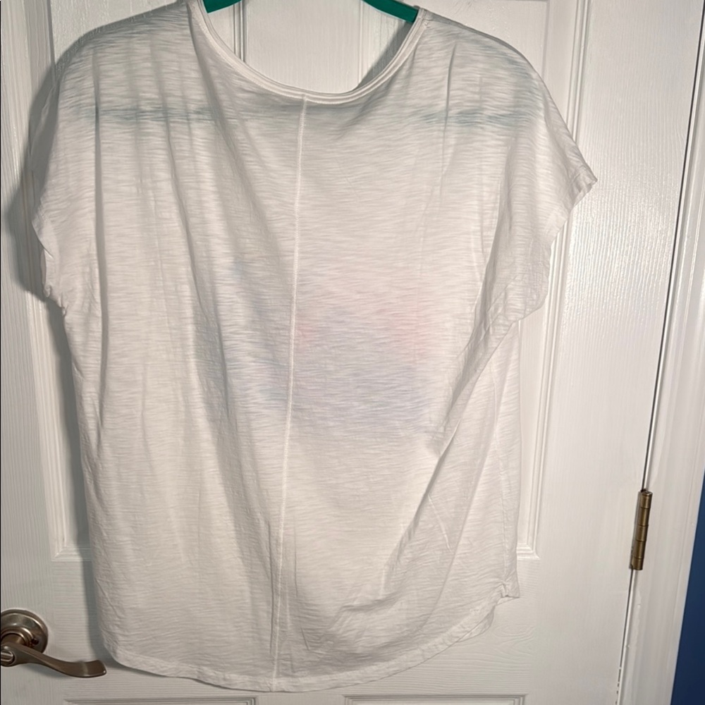 Lilly Pulitzer Pink White Graphic Relaxed T-Shirt - Picture 3 of 5